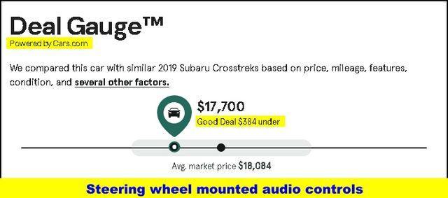 used 2019 Subaru Crosstrek car, priced at $17,700