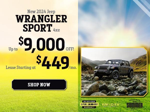 new 2024 Jeep Wrangler 4xe car, priced at $45,896