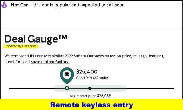 used 2022 Subaru Outback car, priced at $25,000