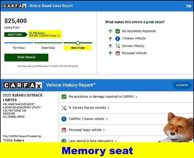 used 2022 Subaru Outback car, priced at $25,000