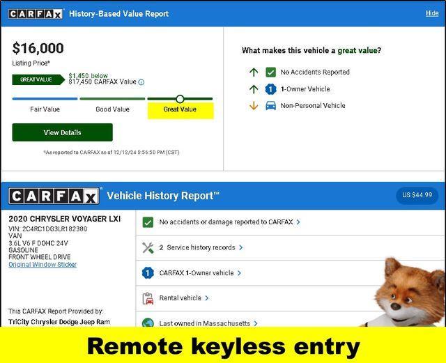 used 2020 Chrysler Voyager car, priced at $16,000