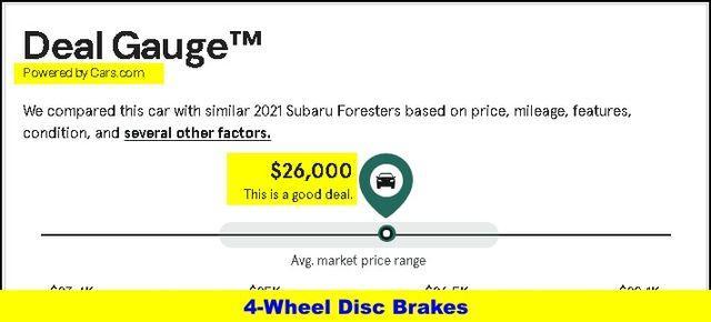 used 2021 Subaru Forester car, priced at $26,000