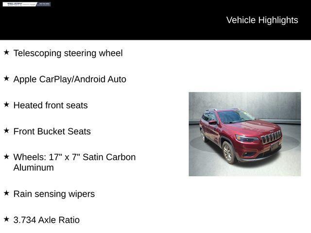 used 2021 Jeep Cherokee car, priced at $22,000