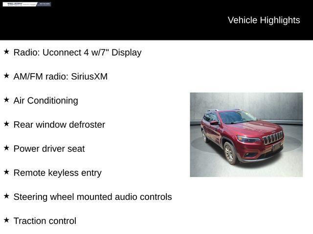 used 2021 Jeep Cherokee car, priced at $22,000
