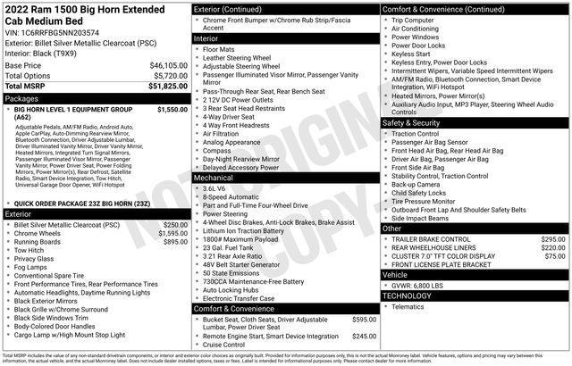used 2022 Ram 1500 car, priced at $32,249