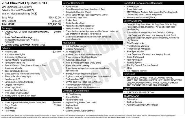 used 2024 Chevrolet Equinox car, priced at $23,000
