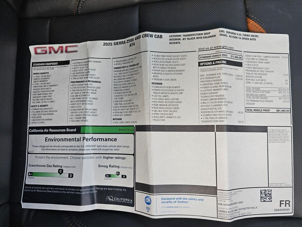 used 2025 GMC Sierra 2500 car, priced at $76,000