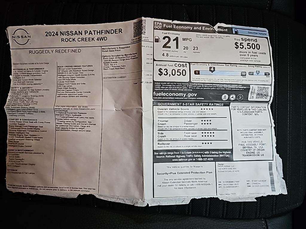 used 2024 Nissan Pathfinder car, priced at $35,867