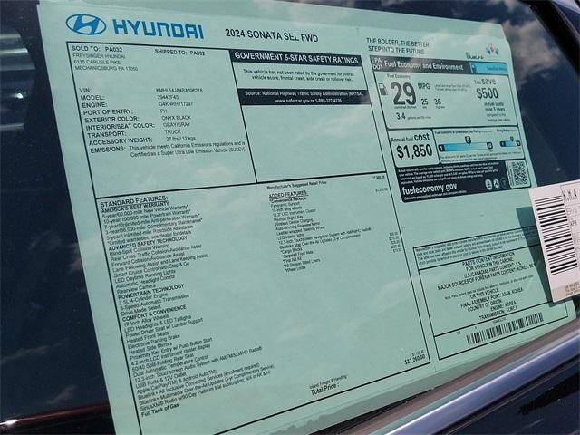 new 2024 Hyundai Sonata car, priced at $29,174