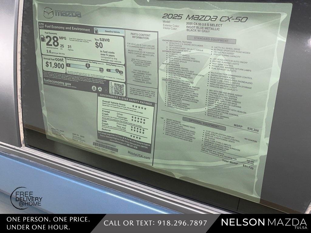new 2025 Mazda CX-50 car, priced at $30,962