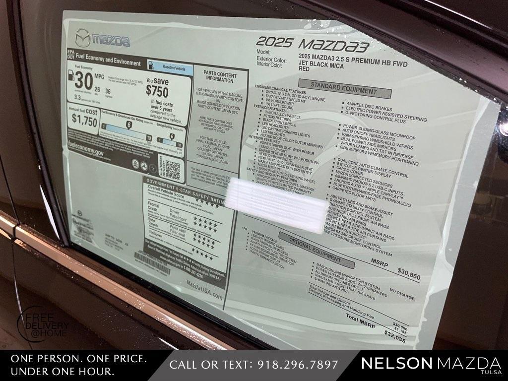 new 2025 Mazda Mazda3 car, priced at $32,035