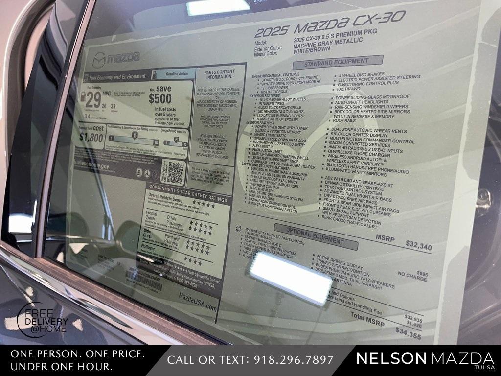 new 2025 Mazda CX-30 car, priced at $31,855
