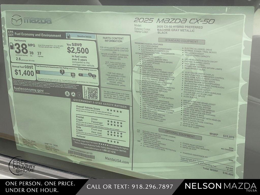 new 2025 Mazda CX-50 Hybrid car, priced at $35,450