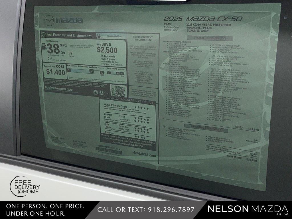 new 2025 Mazda CX-50 Hybrid car, priced at $34,942