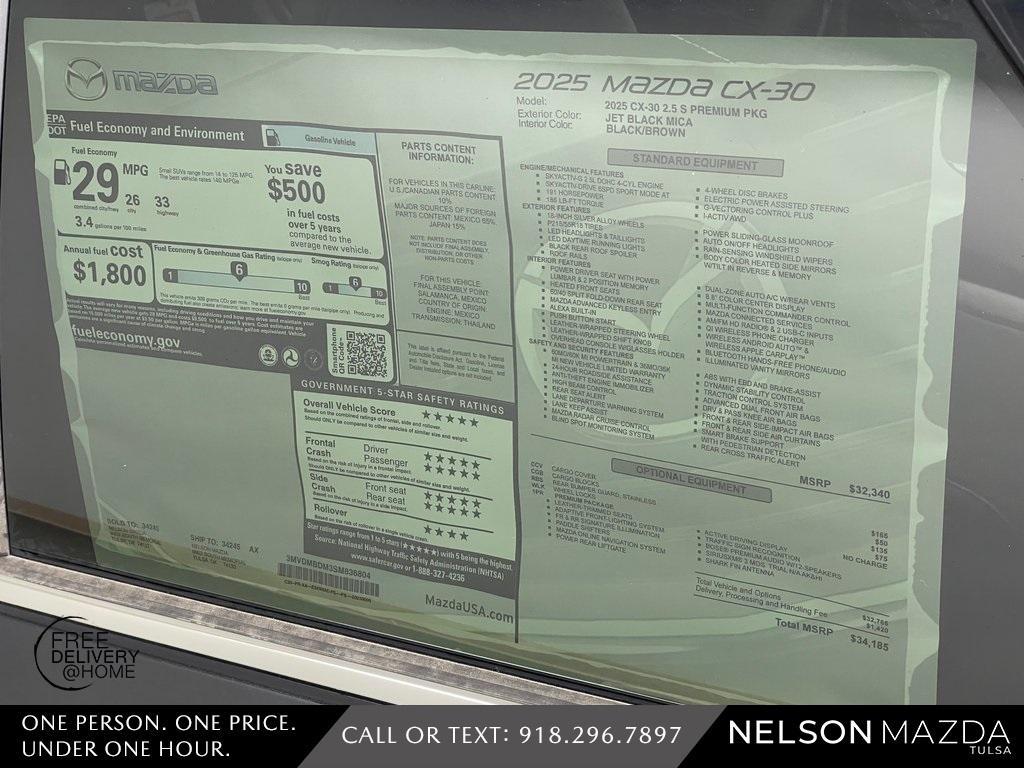 new 2025 Mazda CX-30 car, priced at $33,685