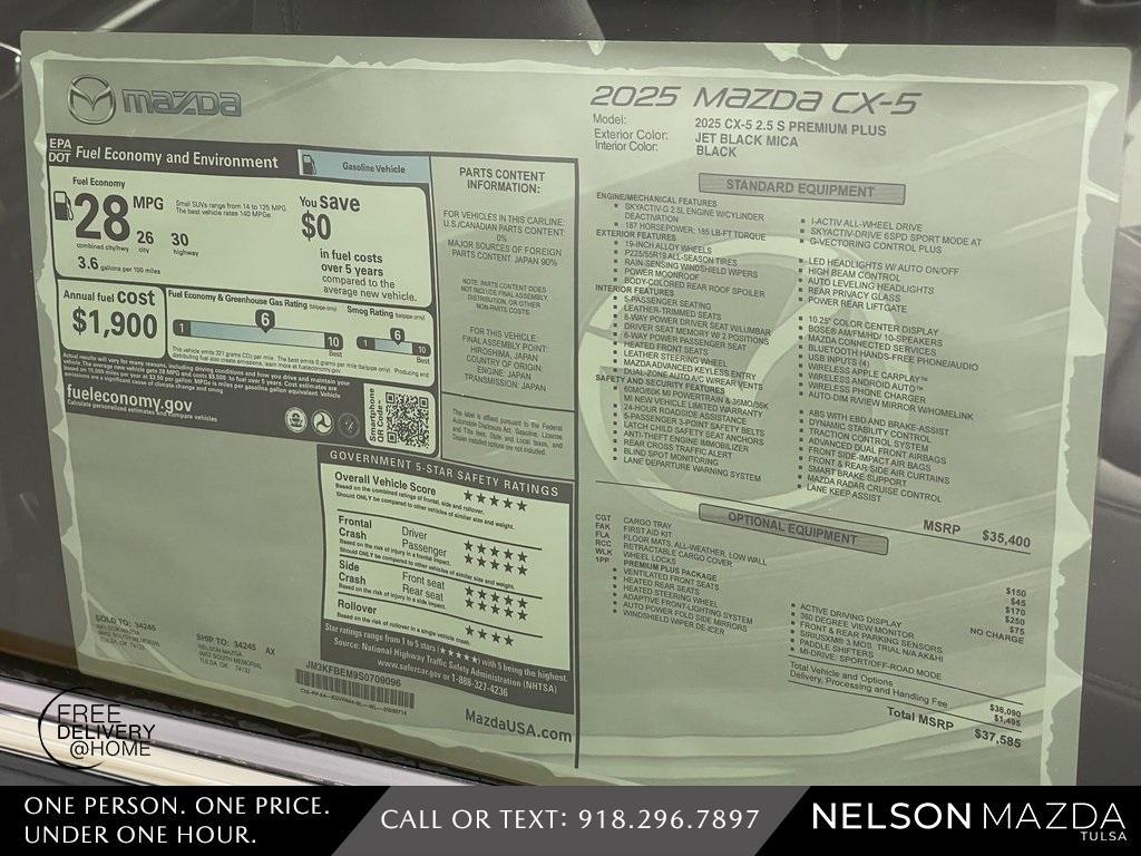new 2025 Mazda CX-5 car, priced at $37,085