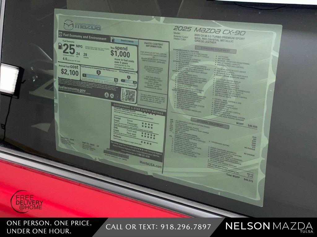 new 2025 Mazda CX-90 car, priced at $47,404