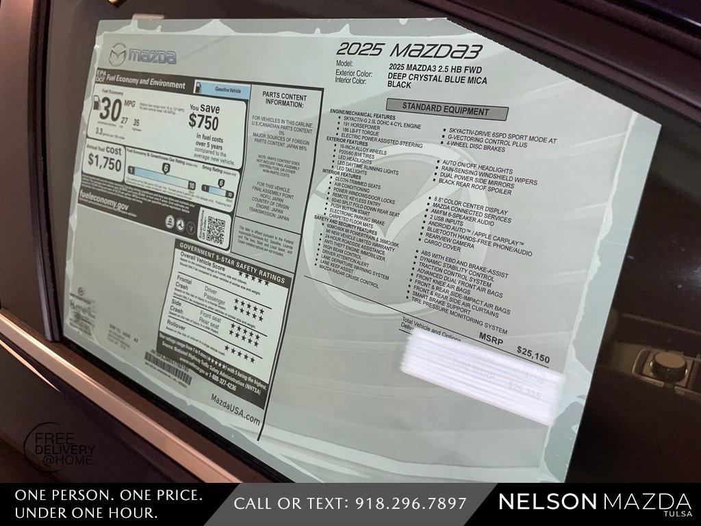 new 2025 Mazda Mazda3 car, priced at $26,335