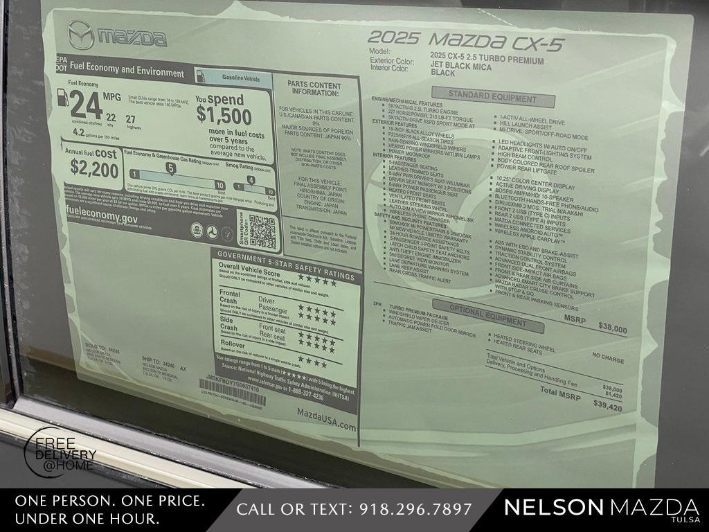 new 2025 Mazda CX-5 car, priced at $39,420
