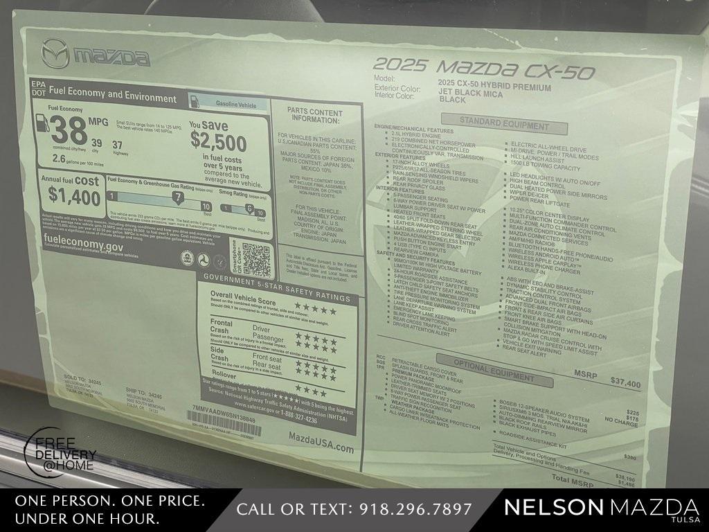new 2025 Mazda CX-50 Hybrid car, priced at $38,685