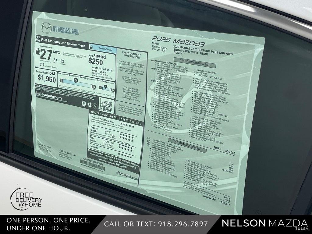 new 2025 Mazda Mazda3 car, priced at $37,142