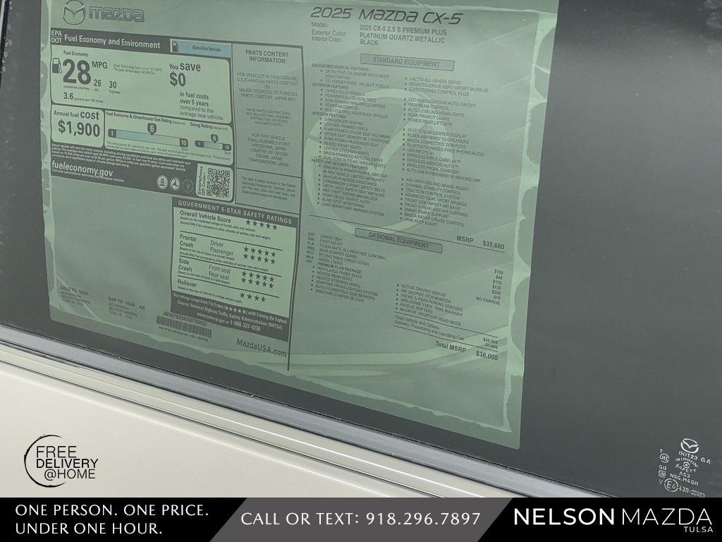 new 2025 Mazda CX-5 car, priced at $37,000