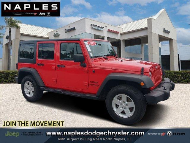 used 2015 Jeep Wrangler Unlimited car, priced at $16,721