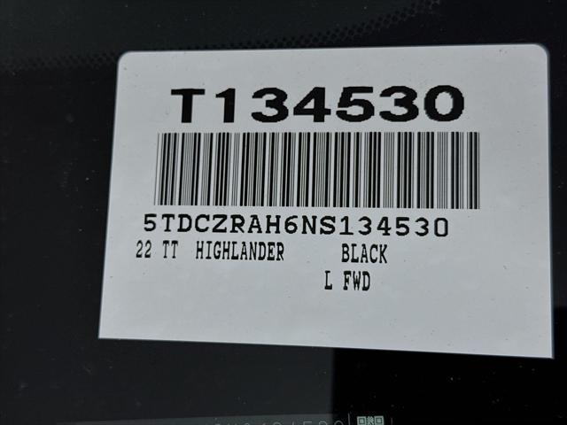 used 2022 Toyota Highlander car, priced at $35,000