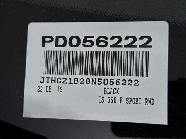 used 2022 Lexus IS 350 car, priced at $45,500