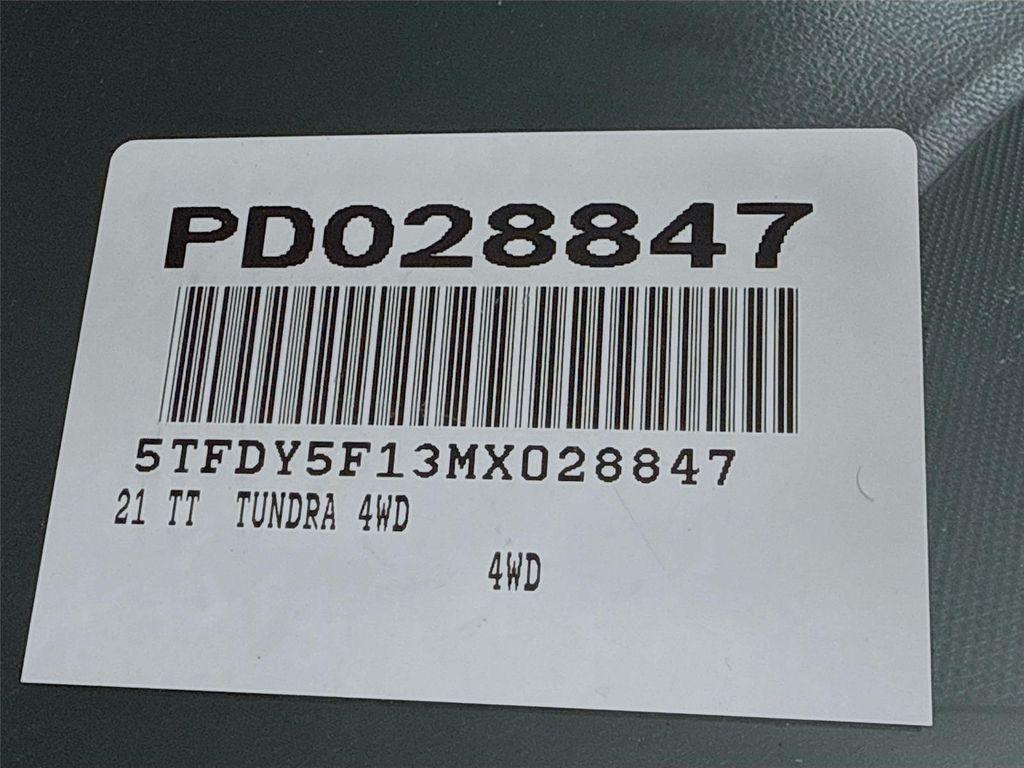 used 2021 Toyota Tundra car, priced at $47,000