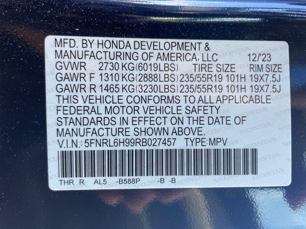 used 2024 Honda Odyssey car, priced at $42,500