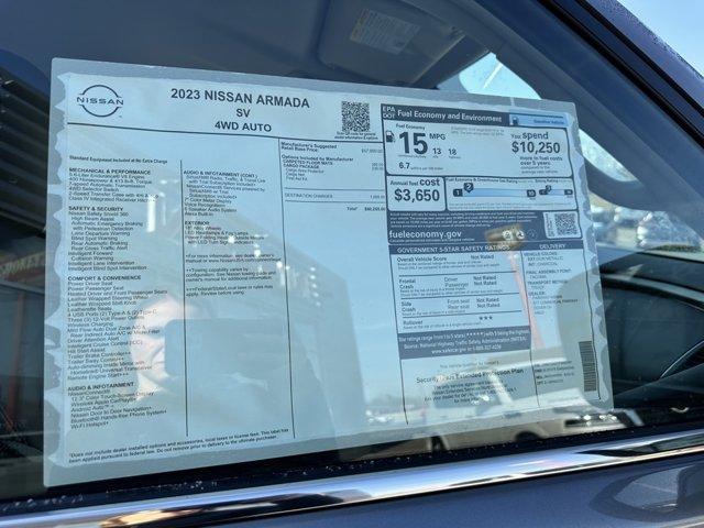 new 2023 Nissan Armada car, priced at $52,987