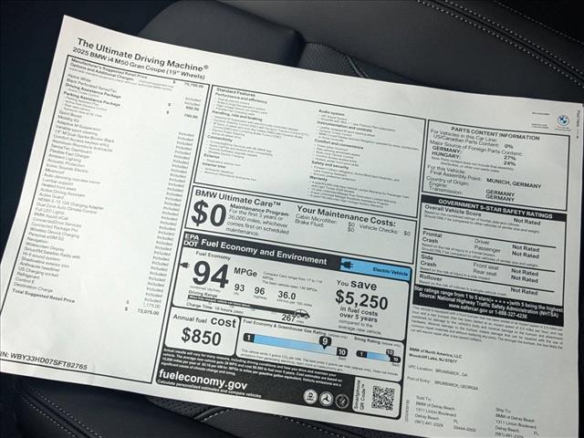 new 2025 BMW i4 Gran Coupe car, priced at $73,075