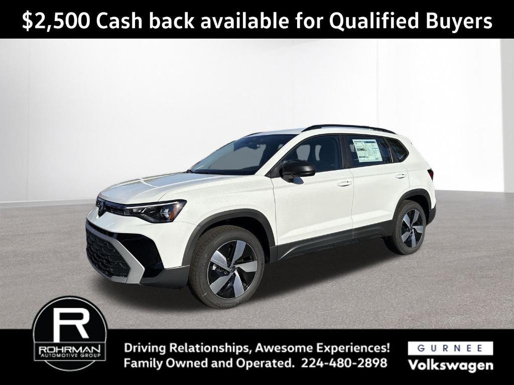 new 2025 Volkswagen Taos car, priced at $22,499