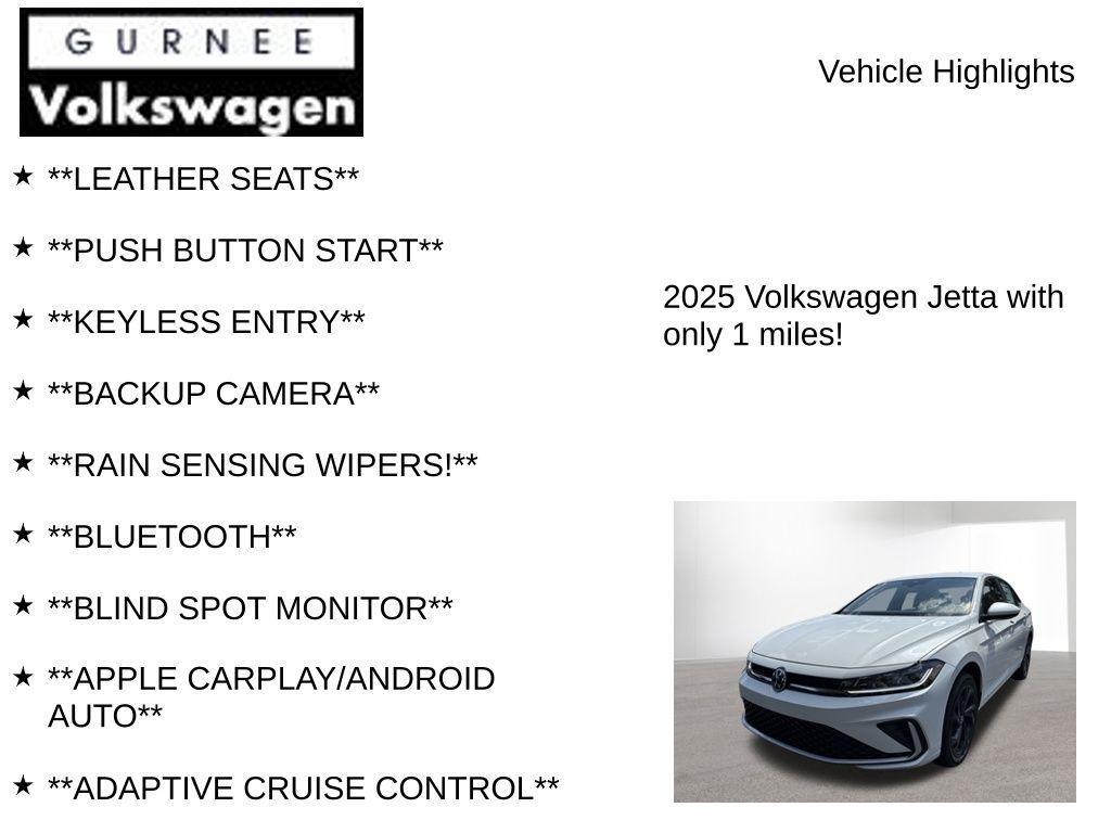 new 2025 Volkswagen Jetta car, priced at $24,959