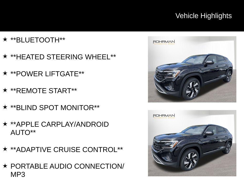 new 2025 Volkswagen Atlas Cross Sport car, priced at $45,346