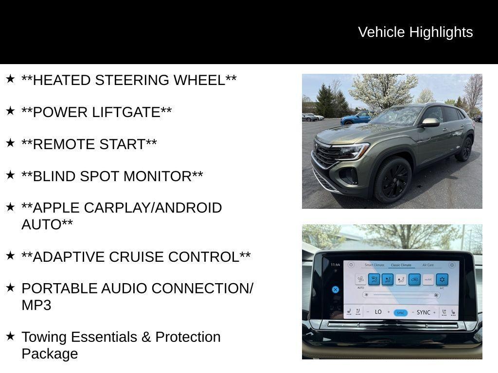 new 2025 Volkswagen Atlas Cross Sport car, priced at $44,669