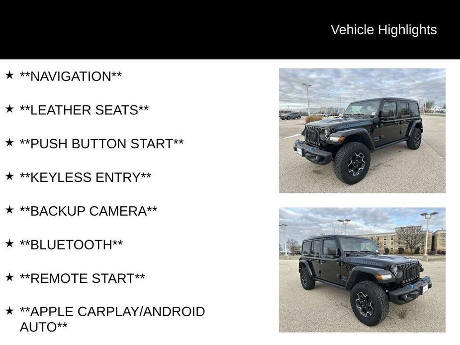 used 2021 Jeep Wrangler Unlimited 4xe car, priced at $33,498