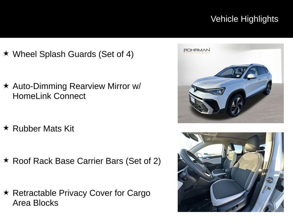 new 2025 Volkswagen Taos car, priced at $32,774