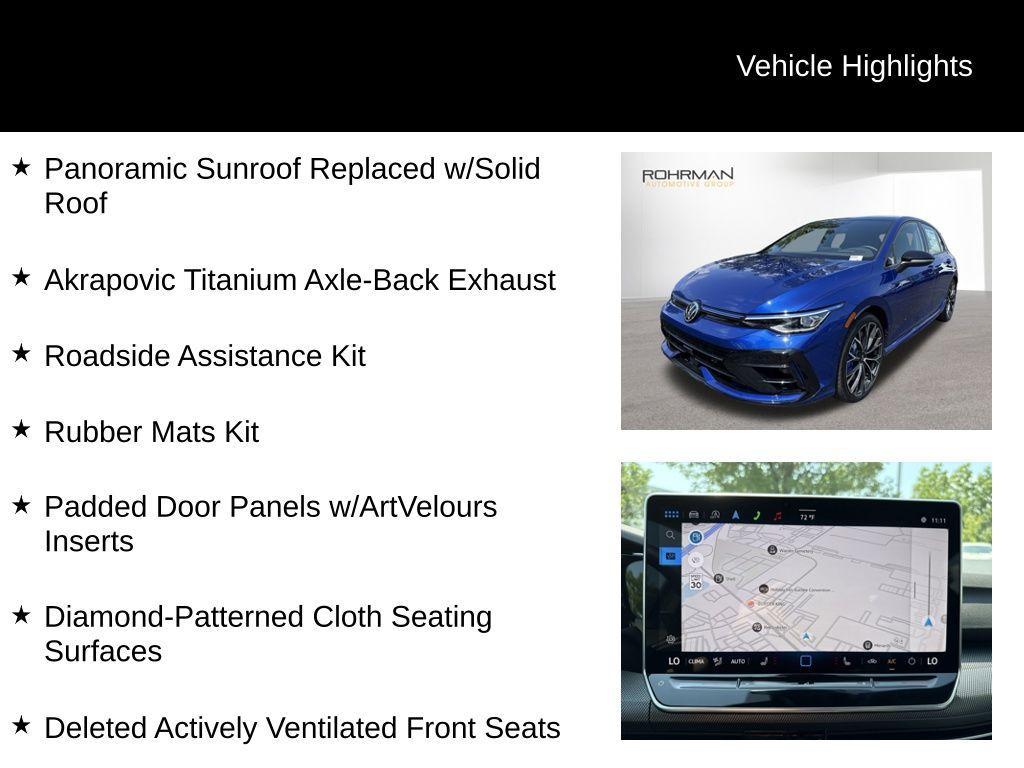 new 2025 Volkswagen Golf R car, priced at $52,721