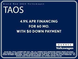 new 2025 Volkswagen Taos car, priced at $28,303