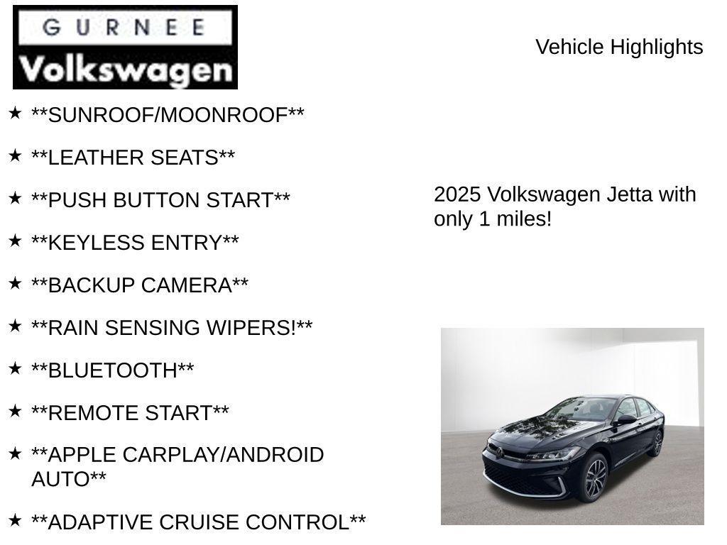 new 2025 Volkswagen Jetta car, priced at $24,257