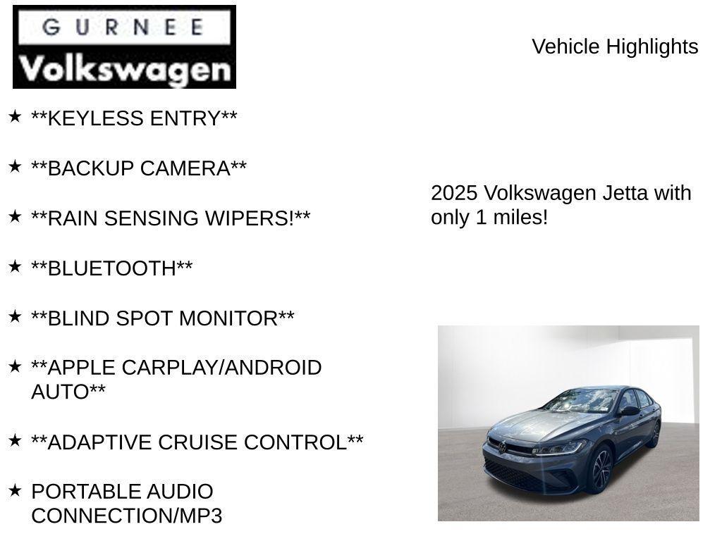 new 2025 Volkswagen Jetta car, priced at $21,544
