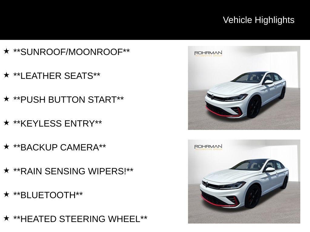 new 2025 Volkswagen Jetta GLI car, priced at $33,434