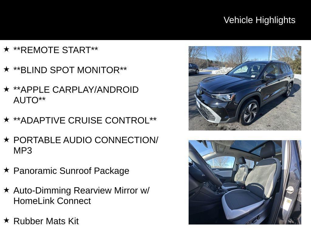 new 2025 Volkswagen Taos car, priced at $30,469