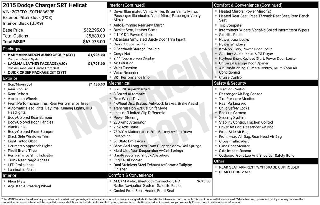 used 2015 Dodge Charger car, priced at $44,999
