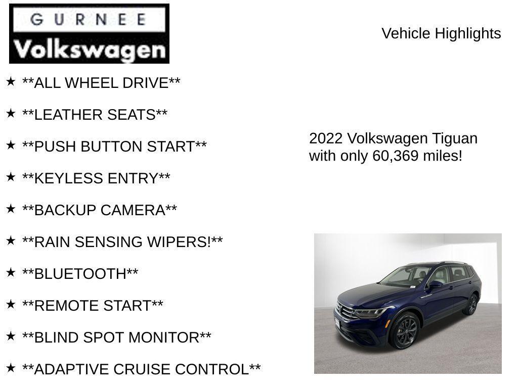 used 2022 Volkswagen Tiguan car, priced at $19,743