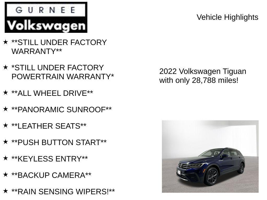 used 2022 Volkswagen Tiguan car, priced at $21,497
