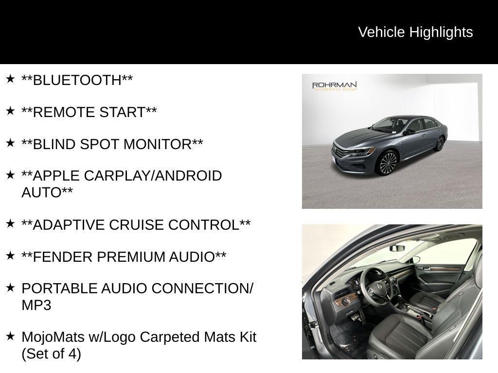 used 2022 Volkswagen Passat car, priced at $21,592