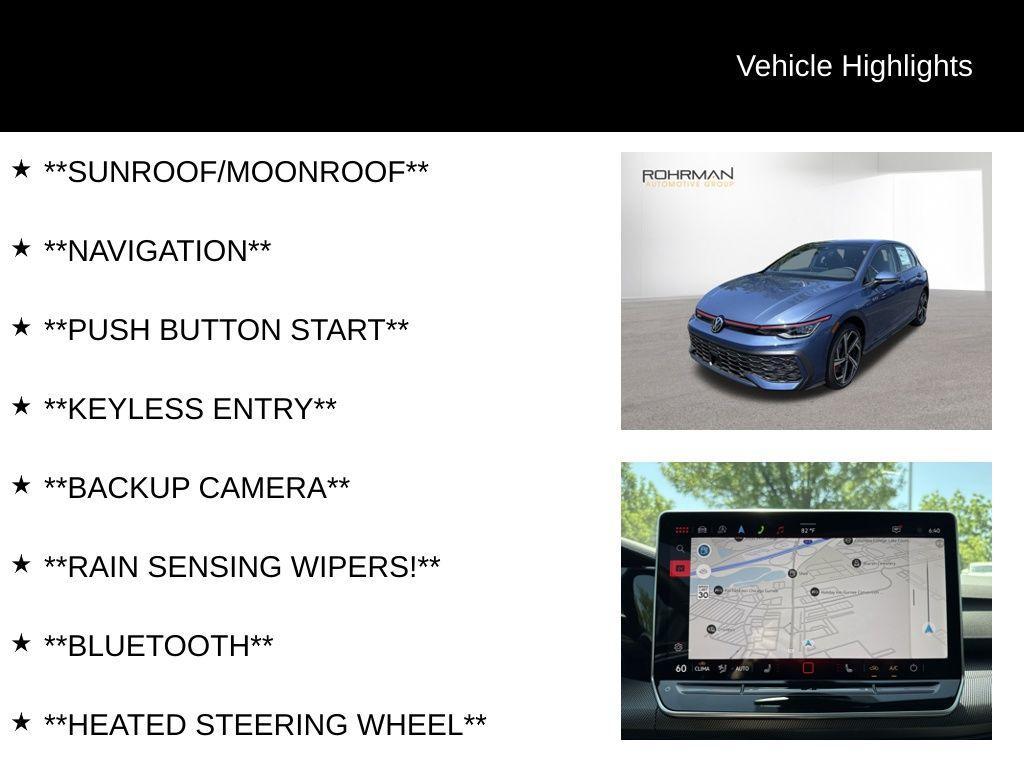 new 2025 Volkswagen Golf GTI car, priced at $38,184